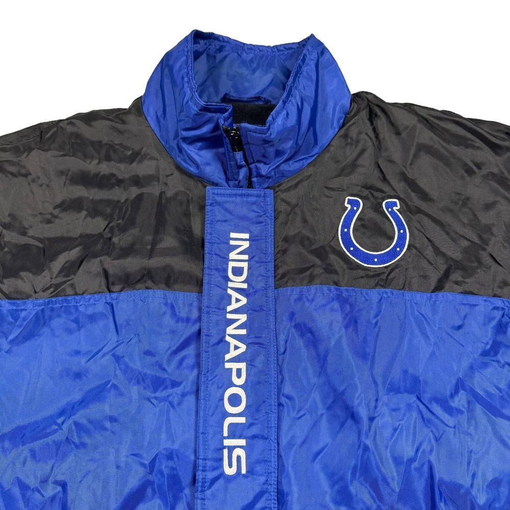 Indianapolis‎ Colts Jacket Men's Large Vintage Game Day Full Zip Coat NFL Blue - Picture 2 of 10